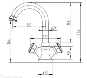 Смеситель для раковины ZORG Antic (A 2008U-BR) Бронза, фото 2