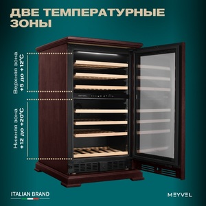 Винный шкаф Meyvel MV77PRO-KBT2 (Спелая вишня), фото 7
