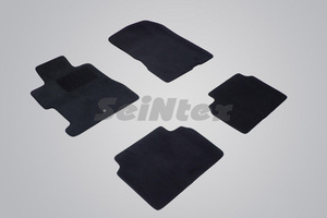 Ворсовые LUX коврики в салон Seintex для Honda Civic VIII Sedan 2006-2012 (черные, 82267)