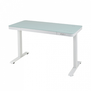 Стеклянный стол с электроприводом LA-T33-E4A (белый), высота 70-120 см, размер столешницы 120*60 см