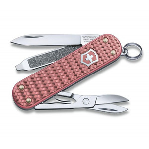 Нож-брелок Victorinox Classic SD Precious Alox Gentle Rose, 58 мм, 5 функций, "Gentle Rose"