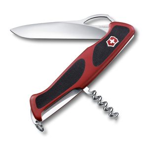 Нож Victorinox RangerGrip 63, 130 мм, 5 функций, красный с черным