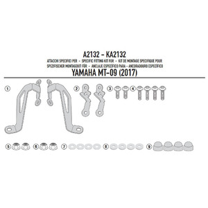 Стекло ветровое Yamaha MT-09 (17-18) Givi White (A2132), фото 3