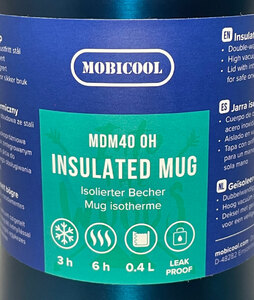 Термокружка Mobicool OneHandMug MDM 40 OH (нерж. сталь, 0,4л, Blue), фото 4