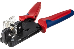 Стриппер прецизионный со сменными фасонными ножами KNIPEX KN-121206, 0.14-0.25/0.75/1.5/2.5/4/6 мм², длина 195 мм, фото 3