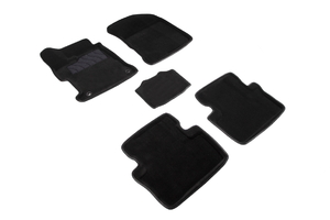 Ворсовые 3D коврики в салон Seintex для Honda Civic IX Sedan 2012-н.в. (черные)