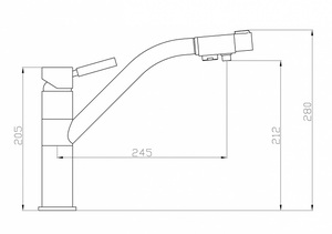 Смеситель для кухни ZORG Granit (ZR 401 KF) Хром, фото 2