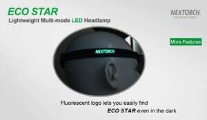 Фонарь Nextorch ECO-STAR налобный, 30 люмен, зеленый ECO STAR (Green), фото 6