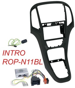 Переходная рамка Intro ROP-N11BL для Opel Astra-J 2009+ 2DIN Black (крепеж), фото 1