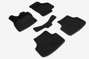 Ворсовые 3D коврики в салон Seintex для Skoda Octavia A7 2013-2020 / Octavia A8 2020-н.в. (черные)