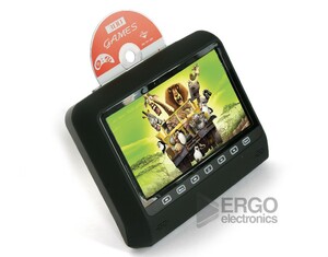 Навесной монитор на подголовник с диагональю 9" и встроенным DVD плеером ERGO ER9X1D (Черный)