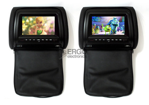 Комплект автомобильных DVD подголовников ERGO ER700HD (черный), фото 3