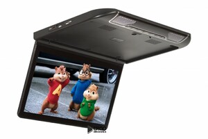 Автомобильный потолочный монитор 13.3" со встроенным Full HD медиаплеером ERGO ER13S (черный), фото 2