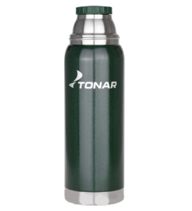 Термос (HS.TM-056-G) 750ML с ситечком зеленый (2 крышки-кружки) TONAR, фото 2