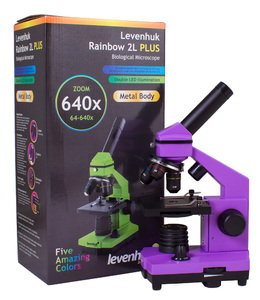 Микроскоп Levenhuk Rainbow 2L PLUS Amethyst\Аметист, фото 5