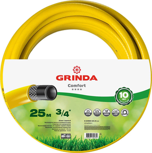 Поливочный шланг GRINDA Comfort 3/4", 25 м, 25 атм, трёхслойный, армированный 8-429003-3/4-25, фото 1