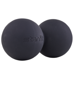 Мяч для МФР Starfit RB-102, 6 см, силикагель, двойной, черный, фото 2