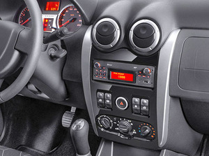 Рамка InCar для UMS LADA Largus 2012-2021, RENAULT Logan 2010-2014 BLACK, 9", фото 5