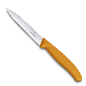 Нож Victorinox для очистки овощей, лезвие 10 см волнистое, оранжевый, фото 1