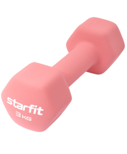 Гантель неопреновая Starfit DB-201 3 кг, коралловый, фото 1