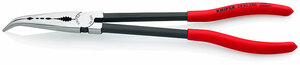 Плоскогубцы монтажные юстировочные, для труднодоступных мест, губки 45°, 280 мм, фосфатированные, обливные ручки KNIPEX KN-2881280, фото 1