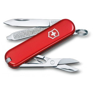 Нож-брелок Victorinox Classic, 58 мм, 7 функций, красный карт. коробка