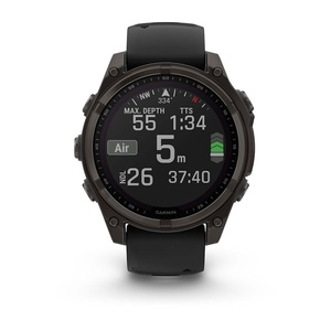 Часы Garmin Fenix 8 47mm Saph Carbon Grey DLC Titanium Black-Pebble Grey Sln (010-02906-11G), фото 8