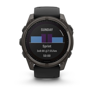 Часы Garmin Fenix 8 51mm Saph Carbon Grey DLC titanium Black-Pebble Grey Sln (010-02907-70G), фото 4