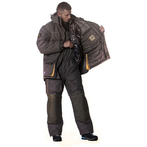Костюм рыболовный зимний Canadian Camper YUKON 3в1 (куртка+внутрення куртка+брюки) цвет stone, XXXL, фото 9