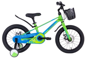 Велосипед детский Tech Team Forca 16" green/blue 2024 (магниевый сплав)