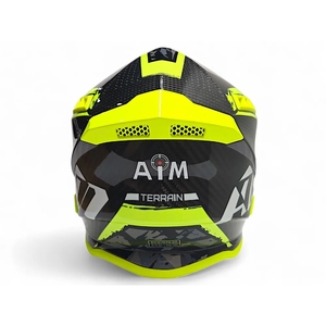 Шлем AiM RH855 Carbon TERRAIN глянцевый  Black/Yellow XXXL, фото 4