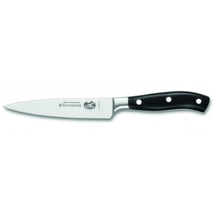 Кухонный кованый профессиональный шеф-нож Victorinox в подарочной упаковке, лезвие 15 см, черный, фото 2