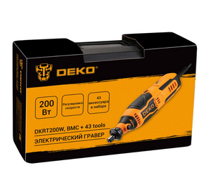 Электрический гравер DEKO DKRT200W в кейсе, с регулировкой скорости, 200 Вт, + набор аксессуаров 43 шт, фото 10