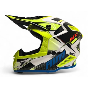 Шлем AiM RH855(Fiber Glass) SWIFT глянцевый Yellow/Red S, фото 3