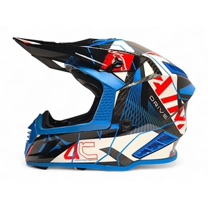 Шлем AiM RH855 Carbon RAZOR глянцевый Blue/Red S, фото 3