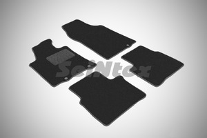 Ворсовые LUX коврики в салон Seintex для Nissan Teana III 2014-н.в. (черные, 86513)
