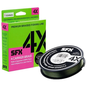 Леска плетеная SFX 4X зеленая 135 м 0.128 мм 5.5 кг PE 0.6, фото 1