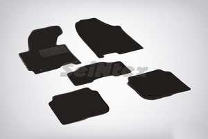 Ворсовые LUX коврики в салон Seintex для Hyundai Elantra 2011-2015 (черные, 83190), фото 1