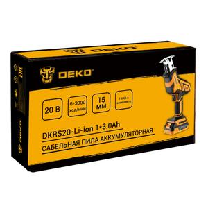 Сабельная пила аккумуляторная DEKO DKRS20-Li-ion, 20В, 1x3.0Ач, фото 8