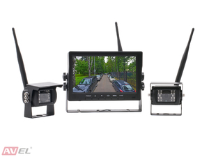 Беспроводной Full HD комплект (2 камеры+монитор) AVEL AVS170CPR для грузового транспорта