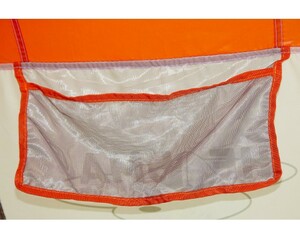 Палатка для зимней рыбалки Нельма Куб-2 (оранжево-бежевый/хаки) с полом без лунок, фото 9