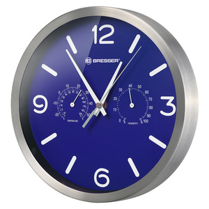 Часы настенные Bresser MyTime ND DCF Thermo/Hygro, 25 см, синие, фото 1