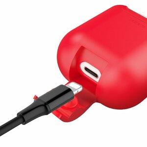 Беспроводное зарядное Baseus wireless charger for Airpods Red, фото 2