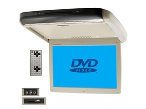 Автомобильный потолочный монитор 15.4" со встроенным DVD Intro JS-1542 DVD (Бежевый), фото 1