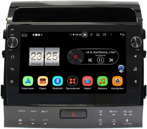 Штатная магнитола Toyota LC 200 2007-2015 (для авто с JBL) LeTrun BPX410-1201 на Android 10 (4/32, DSP, IPS, с голосовым ассистентом, с крутилками)