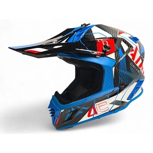 Шлем AiM RH855 Carbon RAZOR глянцевый Blue/Red S, фото 1