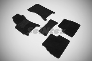 Ворсовые LUX коврики в салон Seintex для Subaru Forester II 2002-2008 (черные, 83183), фото 1