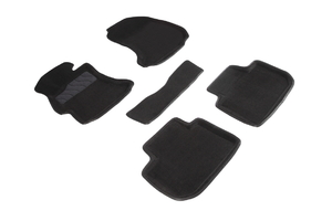 Ворсовые 3D коврики в салон Seintex для Subaru XV 2011-2017 (черные)