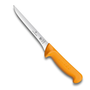 Нож Victorinox обвалочный, лезвие 13 см узкое, жёлтый, фото 1