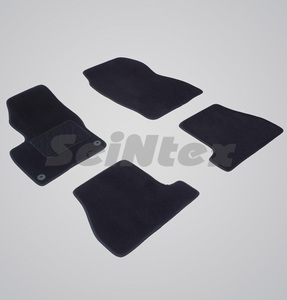Ворсовые LUX коврики в салон Seintex для Ford Focus III 2011-2015 (черные, 83141)